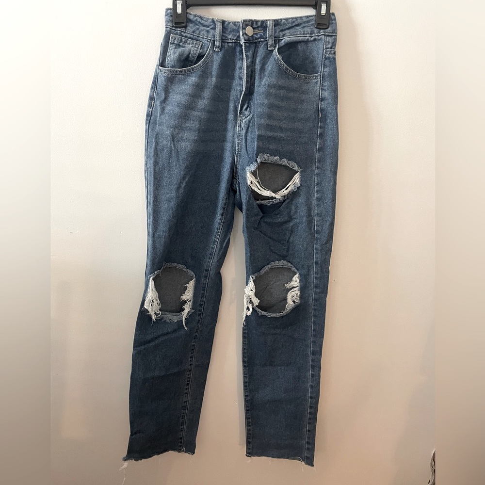 Shein denim straight style jeans